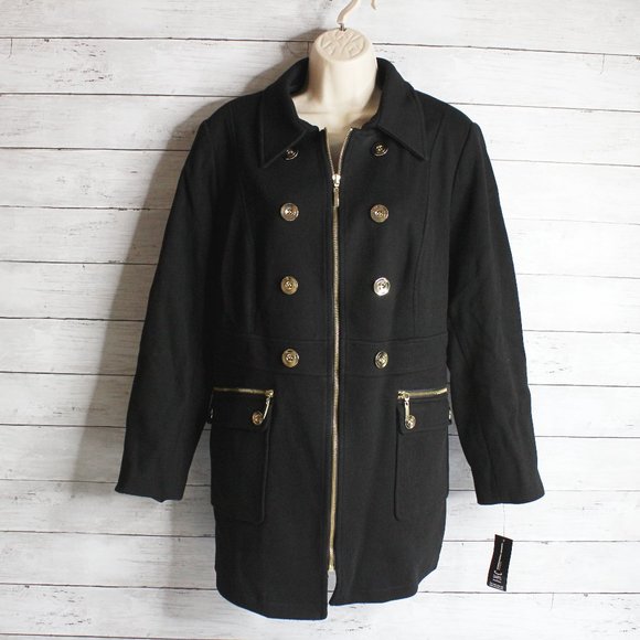 International Concepts Women's Black Winter Coat Plus Size 3X - Picture 1 of 8